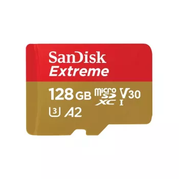 WESTERN DIGITAL Extreme Micro SDXC 128GB + SD Adapter 190MB/s 90MB/s A2 C10 V30 UHS-I U3