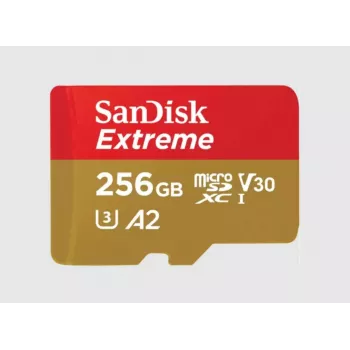 Atmiņas karte MicroSDXC SANDISK SDSQXAV-256G-GN6MA 256 GB UHS‑I U3 V30 190 MB/s lasīšana 130 MB/s rakstīšana sarkana