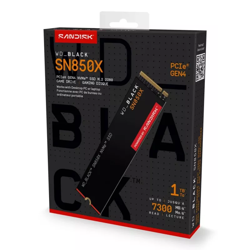 WESTERN DIGITAL SSD WD_BLACK SN850X 1TB PCIe Gen4 x4 M.2 2280
