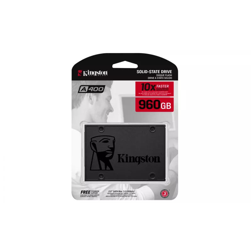 SSD disks Kingston A400 960 GB 2,5 collu SATA III SA400S37/960G
