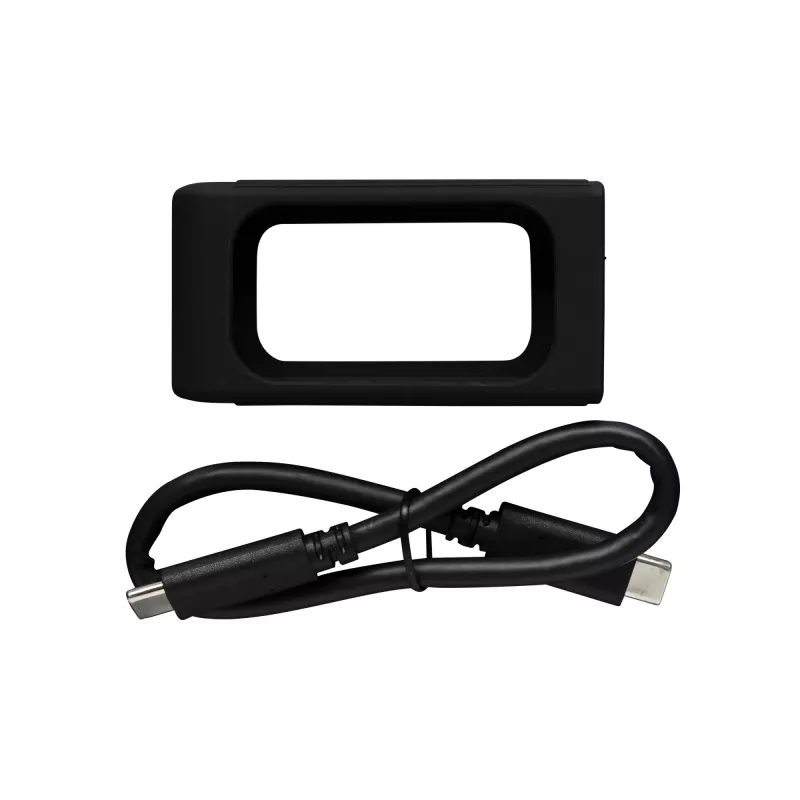 Kingston XS2000 500GB portatīvais SSD, USB-C 3.2 Gen 2x2, 2000 MB/s, melns/sudrabs