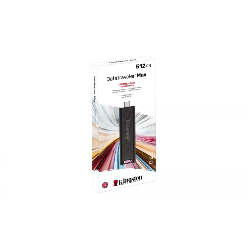 Kingston DataTraveler Max 512GB USB 3.2 Gen 2 zibatmiņš (1000R/900W, USB-C)