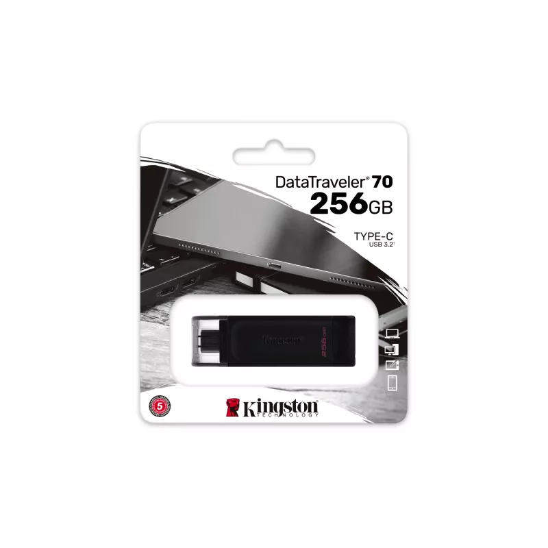 Kingston DataTraveler 70 256GB USB-C 3.2 Gen 1 zibatmiņa