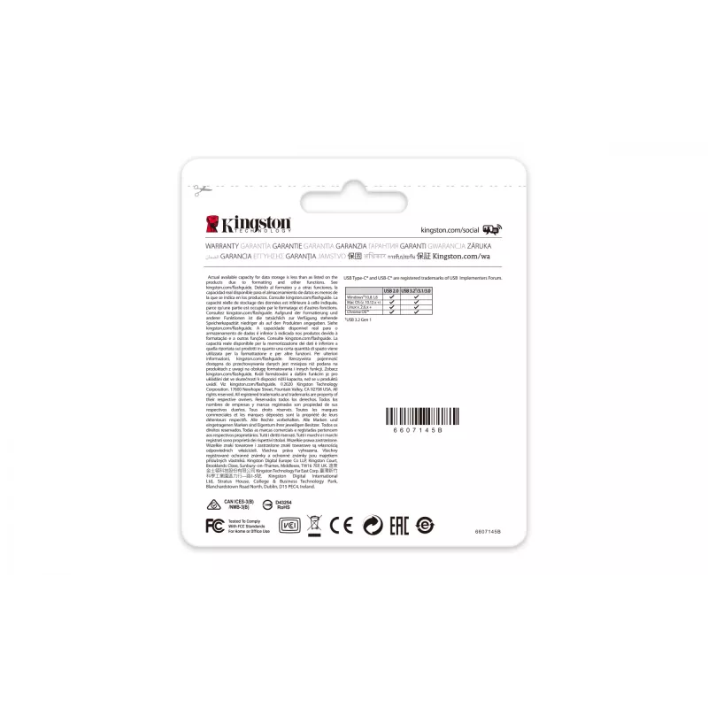 Kingston DataTraveler 70 256GB USB-C 3.2 Gen 1 zibatmiņa