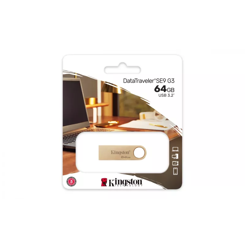 Kingston Technology DataTraveler 64GB 220MB/s Metāla USB 3.2 Gen 1 SE9 G3