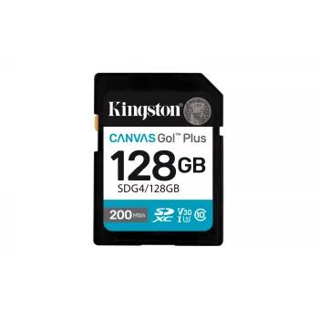 Kingston Canvas Go! Plus 128GB SDXC Gen4 200MB/s C10 UHS-I U3 V30