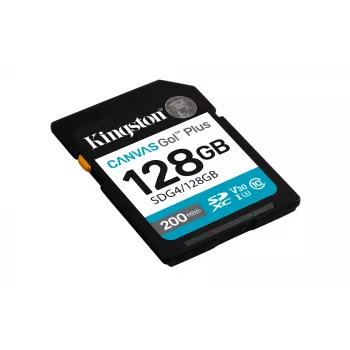 Kingston Canvas Go! Plus 128GB SDXC Gen4 200MB/s C10 UHS-I U3 V30