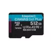 Kingston Technology 512GB microSDXC Canvas Go Plus Gen4 200MB/s A2 U3 V30 Karte + Adapteris