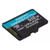 Kingston Technology 512GB microSDXC Canvas Go Plus Gen4 200MB/s A2 U3 V30 Karte + Adapteris
