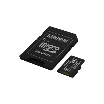 Kingston Canvas Select Plus 64GB microSDXC A1 klase 100MB/s + adapteris