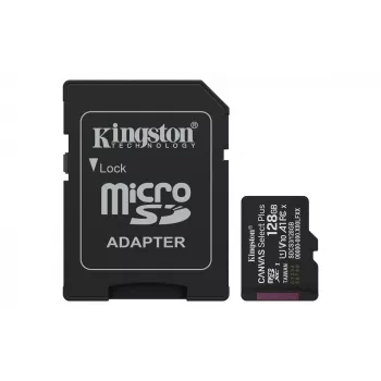 Kingston Technology 128GB microSDXC Canvas Select Plus Gen3 150MB/s A1 Karte + Adapteris