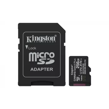 MicroSDXC atmiņas karte KINGSTON 256GB UHS‑I Canvas Select Plus Gen3, Class 10, 150 MB/s, A1, V10