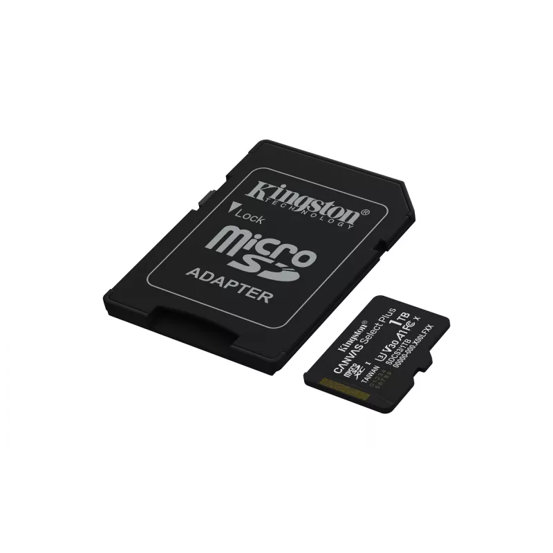 Kingston Technology 1TB microSDXC Canvas Select Plus Gen3 150MB/s A1 karte + adapteris