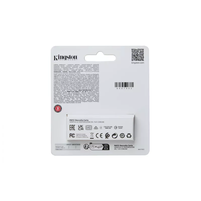 Kingston DataTraveler 64GB USB 3.2 Gen 1 Exodia S USB zibatmiņa (Melna/Melna)