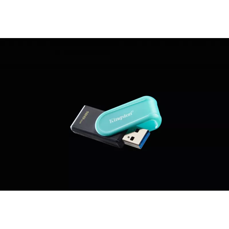 Kingston DataTraveler Exodia S 128GB USB 3.2 Gen 1 zibatmiņa (Melns/Tirkīzzils)