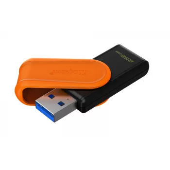 Kingston DataTraveler Exodia S 256GB USB 3.2 Gen 1 zibatmiņa (Melna/Oranža)