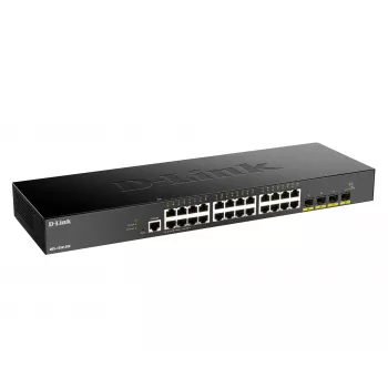 D-Link 24-portu Gigabit viedais pārvaldāmais slēdzis ar 4x 10G SFP+