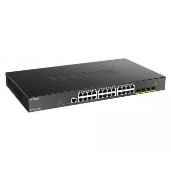D-Link 24 portu Gigabit PoE viedais pārslēdzējs ar 4x 10G SFP+, 370W