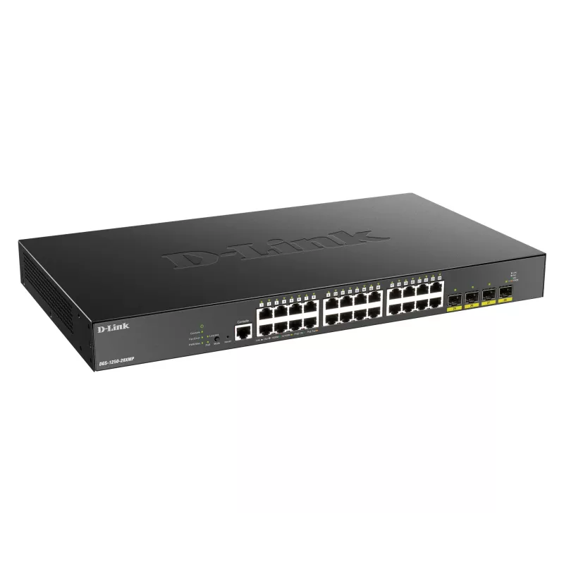 D-Link 24 portu Gigabit PoE viedais pārslēdzējs ar 4x 10G SFP+, 370W