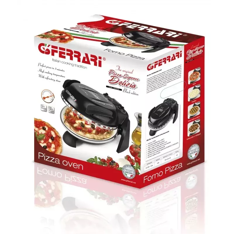 Picas cepeškrāsns G3FERRARI Delizia, 1200 W, akmens virsma, līdz 400°C, 31 cm