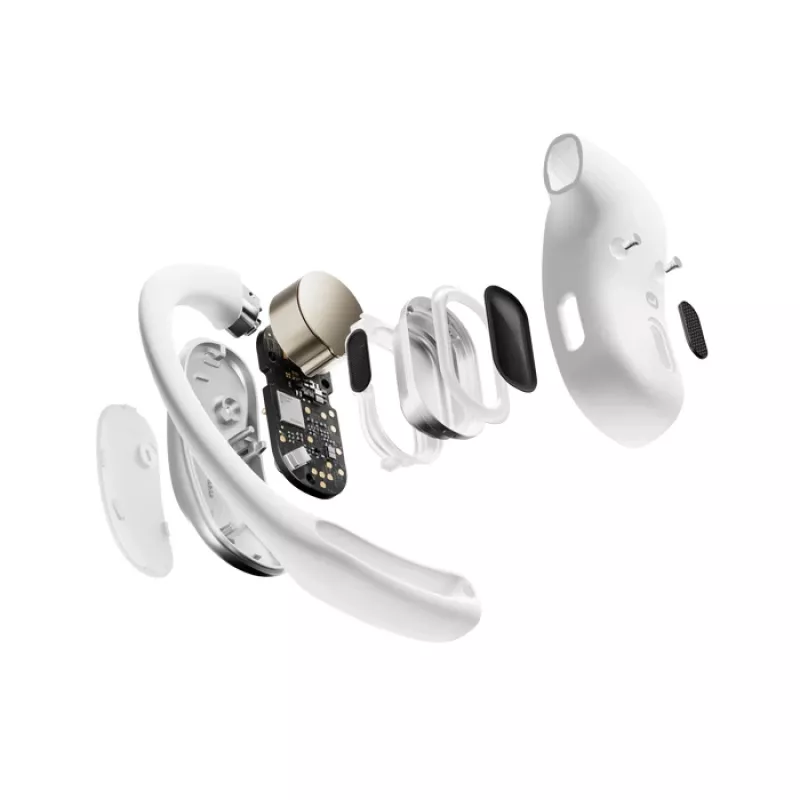 SHOKZ OpenFit Air, Balta Bezvadu Austiņas Ar Ausu Āķi Zvanu/Mūzikas/Sporta/Ikdienas Lietošanai Bluetooth Balts