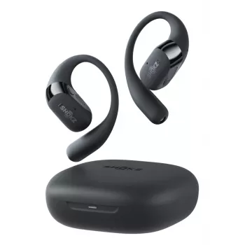 Austiņas JLAB AUDIO SHOKZ OpenFit 2 — kaulu vadība, bezvadu, atvērtas, āķa stiprinājums, melnas