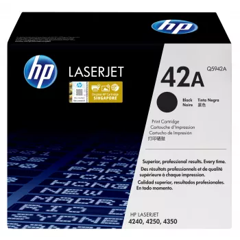 HP 42A (Q5942A) melna oriģinālā lāzerprintera tonera kasetne