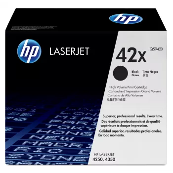 HP 42X augstas ražības melns oriģināls LaserJet tonera kasetne 1 gab.