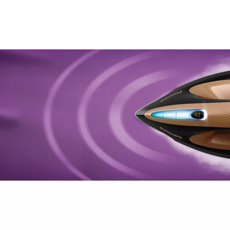 Tvaika ģenerators Philips GC9682/80 — 2700 W, 1,8 L tvertne, 165 g/min nepārtraukts tvaiks, 600 g/min pastiprinājums, T-ionicGlide zole