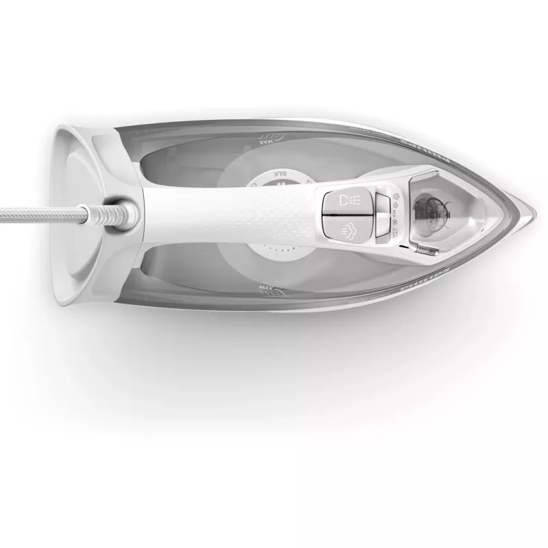 Philips 5000 sērija DST5010/10 gludeklis ar tvaiku, SteamGlide Plus zole, 2400 W, pelēks, balts
