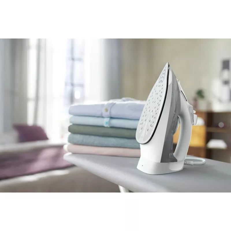 Philips 5000 sērija DST5010/10 gludeklis ar tvaiku, SteamGlide Plus zole, 2400 W, pelēks, balts