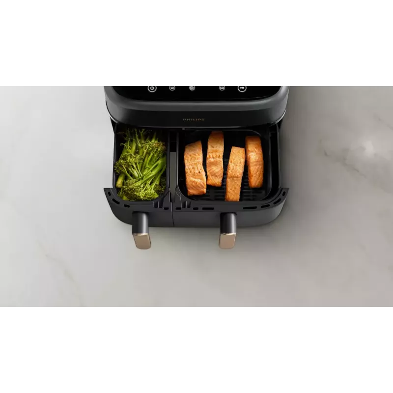 Fritētājs Philips 3000 Series Dual Basket Airfryer NA352/00 — 9 L, 2750 W, divi grozi, 8 programmas, 40–200°C