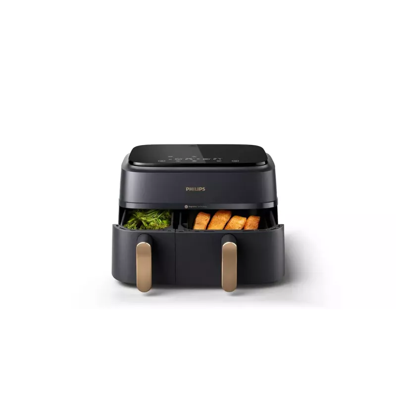Fritētājs Philips 3000 Series Dual Basket Airfryer NA352/00 — 9 L, 2750 W, divi grozi, 8 programmas, 40–200°C