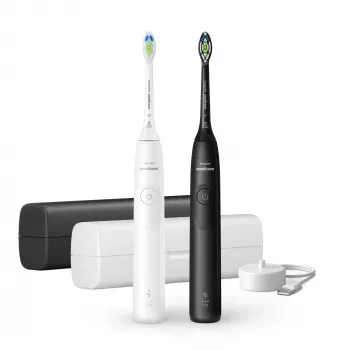 Philips Sonicare Series 5300 HX7109/01 skaņas zobu birste, 2 rokturi, 2 uzgaļi, 62 000 kustību/min, 2 ātrumi, ceļojuma maciņš