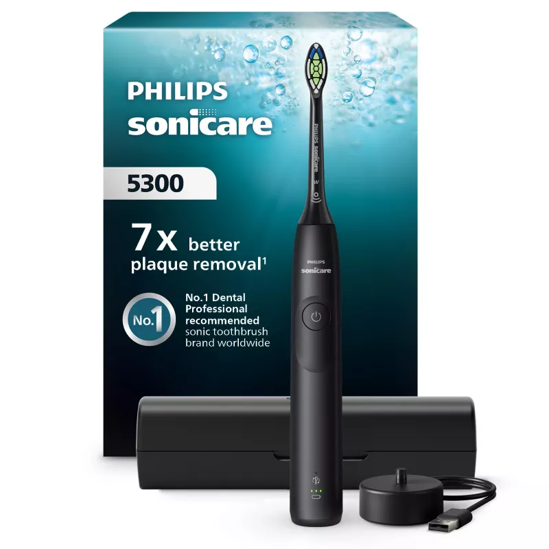 Philips Sonicare Series 5300 HX7101/02 soniskā zobu birste — melna