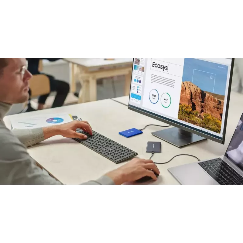 Samsung Portable SSD T7 1 TB USB Type-C 3.2 Gen 2 (3.1 Gen 2) Pelēks