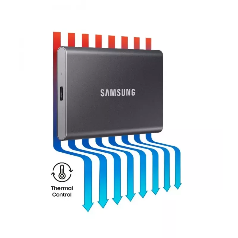 Samsung Portable SSD T7 1 TB USB Type-C 3.2 Gen 2 (3.1 Gen 2) Pelēks
