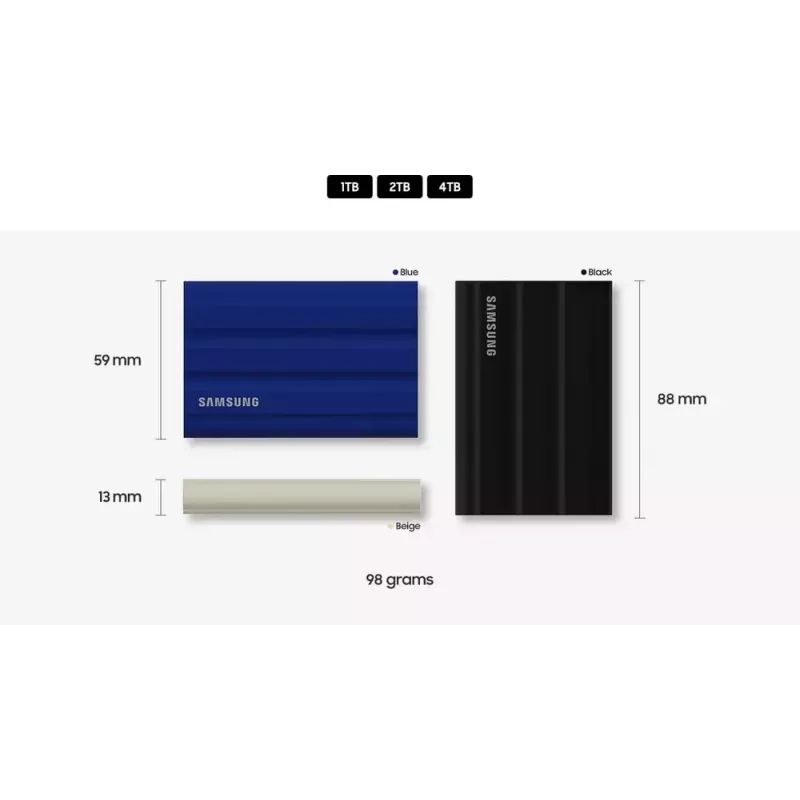 Samsung MU-PE4T0S 4 TB ārējais cietais disks USB Type-C 3.2 Gen 2 (3.1 Gen 2) Melns