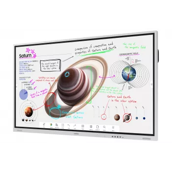 Samsung WM75B interaktīvā tāfele 190.5 cm (75 collas) 3840 x 2160 pikseļi Skārienjutīgs Pelēks, Balts