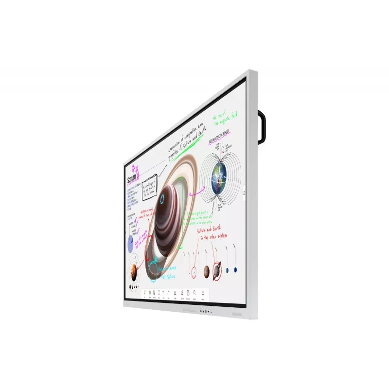 Samsung WM75B interaktīvā tāfele 190.5 cm (75 collas) 3840 x 2160 pikseļi Skārienjutīgs Pelēks, Balts
