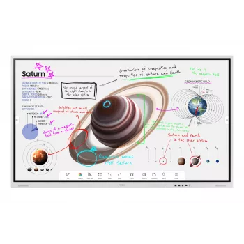 Samsung WM85B interaktīvā tāfele 2.16 m (85 collas) 3840 x 2160 pikseļi Skārienjutīgs ekrāns Pelēks, Balts