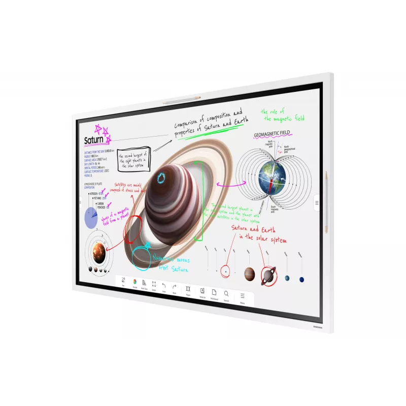 Samsung WM55B interaktīvā tāfele 139,7 cm (55 collas) 3840 x 2160 pikseļi Skārienjutīgs Pelēks, Balts