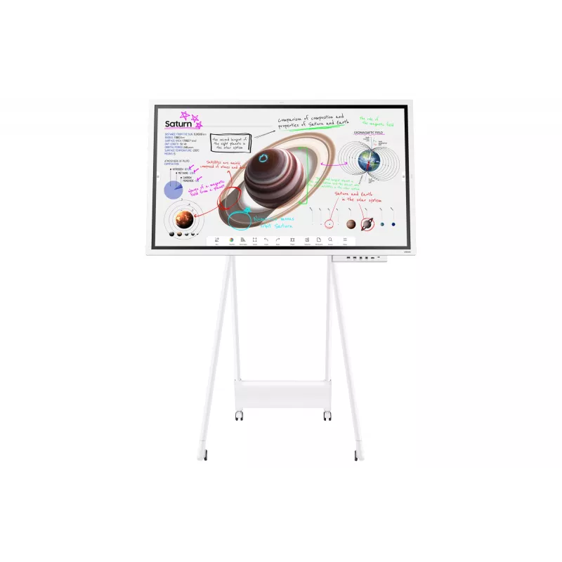 Samsung WM65B interaktīvā tāfele 165,1 cm (65 collas) 3840 x 2160 pikseļi Skārienjutīgs Pelēks, Balts