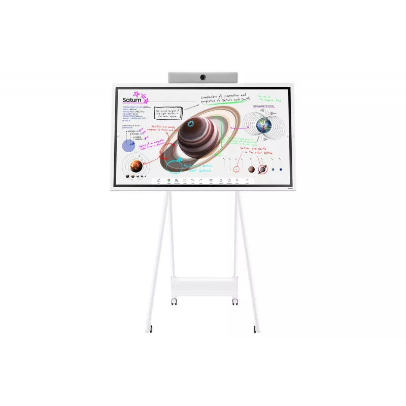 Samsung WM65B interaktīvā tāfele 165,1 cm (65 collas) 3840 x 2160 pikseļi Skārienjutīgs Pelēks, Balts