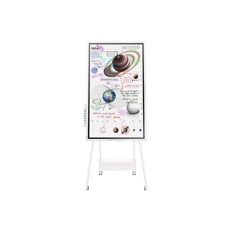 Samsung WM65B interaktīvā tāfele 165,1 cm (65 collas) 3840 x 2160 pikseļi Skārienjutīgs Pelēks, Balts