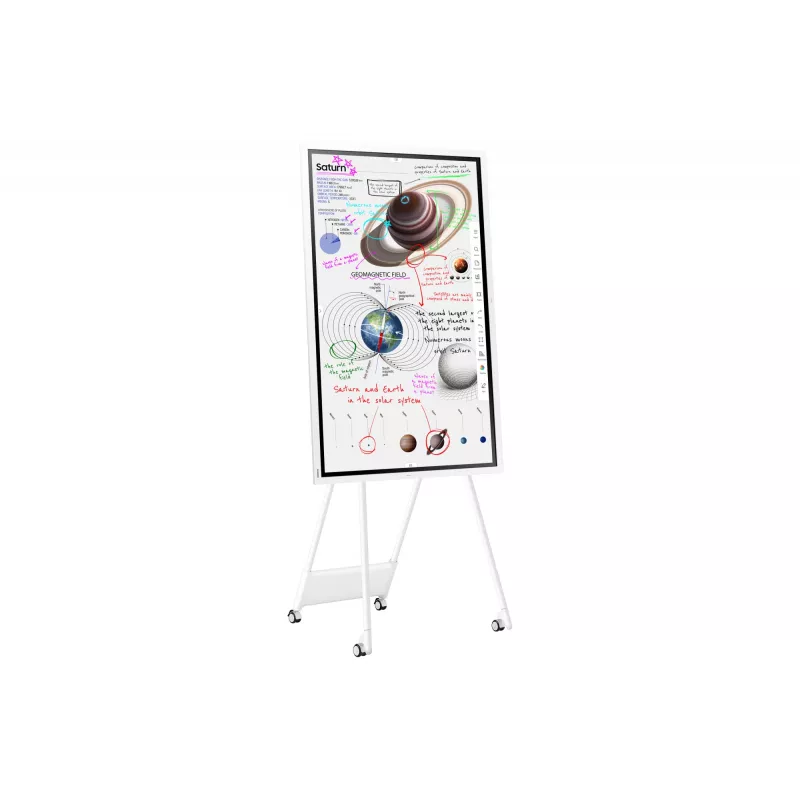 Samsung WM65B interaktīvā tāfele 165,1 cm (65 collas) 3840 x 2160 pikseļi Skārienjutīgs Pelēks, Balts