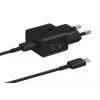 Lādētājs Samsung EP-T2510 25W USB-C ātrai uzlādei, melns, 1 m kabelis