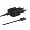 Lādētājs Samsung EP-T2510 25W USB-C ātrai uzlādei, melns, 1 m kabelis