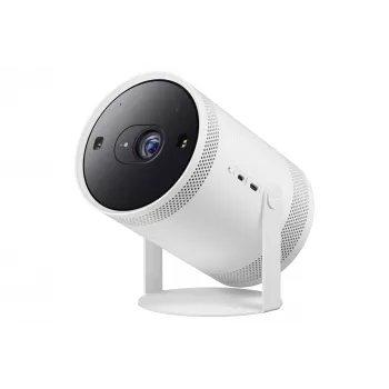 Īpaši īsa fokusa DLP 1080p datu projektors Samsung SP-LFF3CLAXXXH — 30–100 collas (0.8–2.7 m), Wi‑Fi 5, HDR10+, HLG, 5W RMS, 1,4 kg, Balts