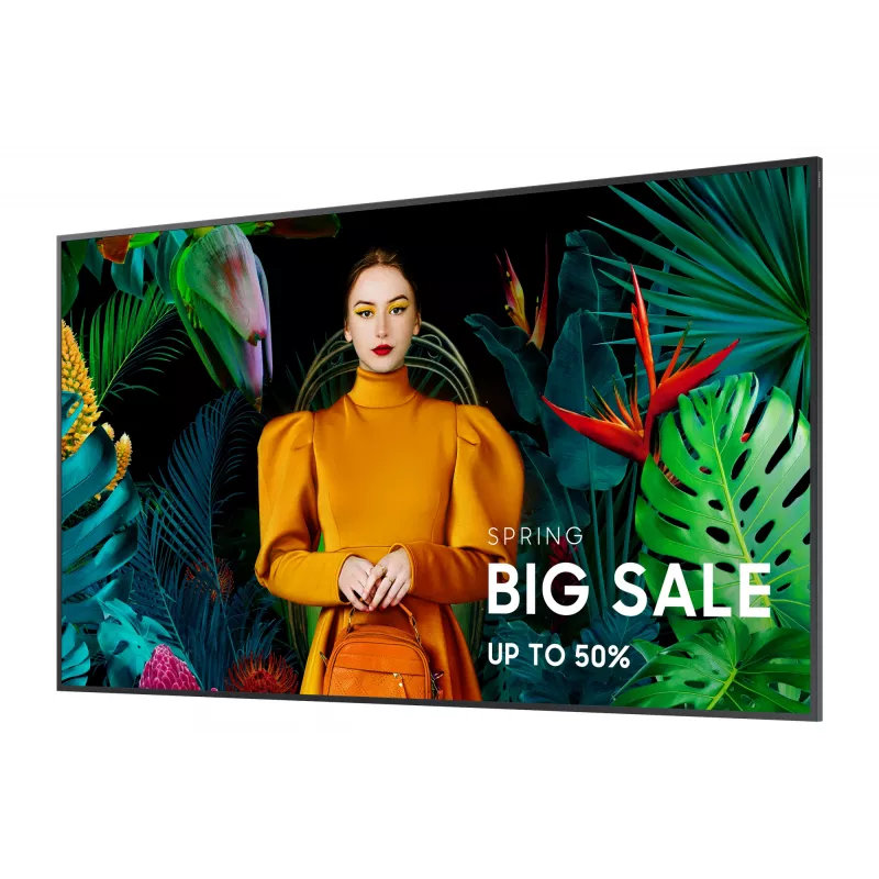 Samsung QB75C Digitālā izkārtne 190,5 cm (75 collas) LCD Wi-Fi 350 cd/m² 4K Ultra HD Melns ar iebūvētu Tizen procesoru 16/7